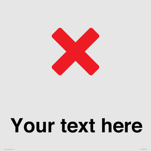 Custom plain background, red cross sign